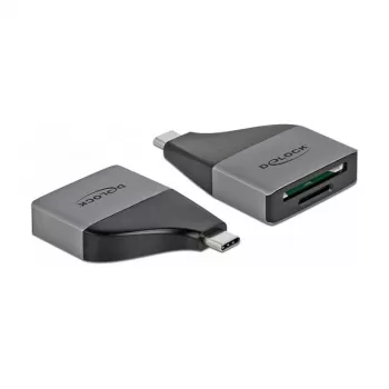Kaartlezer DeLOCK 64117 USB 3.2 Gen 1 Type-C grijs
