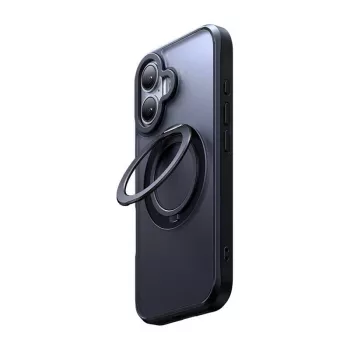 Beschermhoes met MagSafe Mcdodo PC-4931 voor iPhone 16 Plus met geïntegreerde standaard — zwart