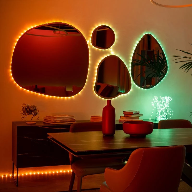 LED-slinger Twinkly TWD200STP-TEU meerkleurige binnenstrip, 5 cm afstand, IP20, transparante kabel