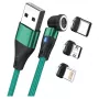 USB-kabel RealPower MagneticCharge3 1 m USB-A groen