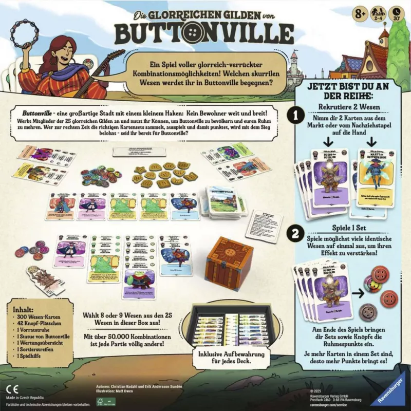 The Glorious Guilds of Buttonville, kaartspel