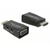 Adapter DeLOCK 65901 HDMI A naar VGA & 3,5 mm audio zwart