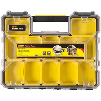 Stanley 1-97-519 klein materiaal-/gereedschapskist zwart, transparant, geel