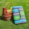 Picknickdeken PROMIS KP200PZ, groene strepen, 200 x 150 cm