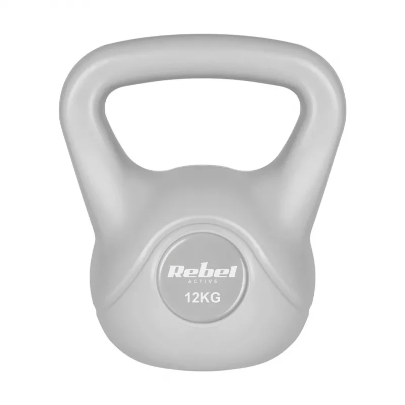 REBEL ACTIVE kettlebell bitumineus grijs 12 kg