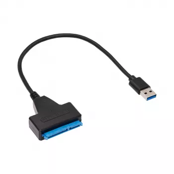 Akyga AK-CA-86 SATA naar USB-A 3.0 adapterkabel voor 2,5-inch drives, 0,3 m, zwart