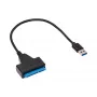Akyga AK-CA-86 SATA naar USB-A 3.0 adapterkabel voor 2,5-inch drives, 0,3 m, zwart