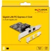 Delock PCI Express x1 kaart naar 2 x RJ45 Gigabit LAN RTL8111 (88615)