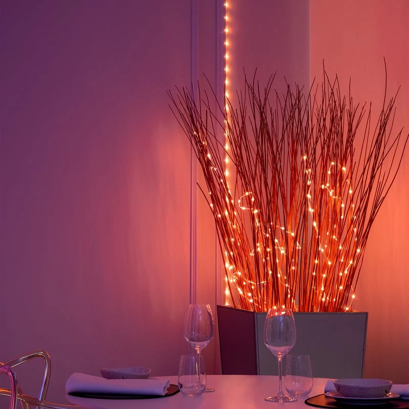 LED-slinger Twinkly TWD200STP-TEU meerkleurige binnenstrip, 5 cm afstand, IP20, transparante kabel