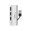 Belkin USB 2.0 4-poorts travel hub, zilver, F4U021bt