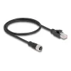 DeLOCK M12-adapterkabel D-gecodeerd 4-polig bus naar RJ45 stekker 50 cm