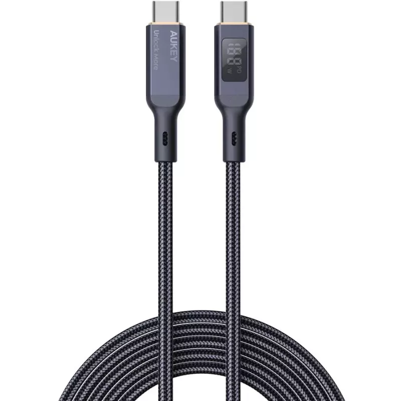 AUKEY CB-MCC102 USB-kabel 1,8 m USB-C zwart 480 Gbit/s