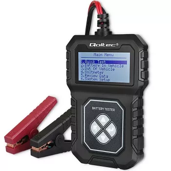 Qoltec Digitale batterijtester met LCD | Pools menu | 12V | AGM | GEL | STD | 30-220AH