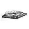 DeLOCK 19 inch keystone patchpanel 24 poorten met trekontlasting 1HE haaks zwart