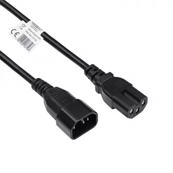 Akyga AK-UP-06 server netkabel IEC C14 naar C15, 1,8 m, zwart