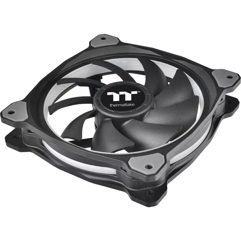 Thermaltake Riing Plus 14 LED RGB radiatorventilator TT Premium Edition CL-F056-PL14SW-A, 140 mm, 3-pack met controller, zwart