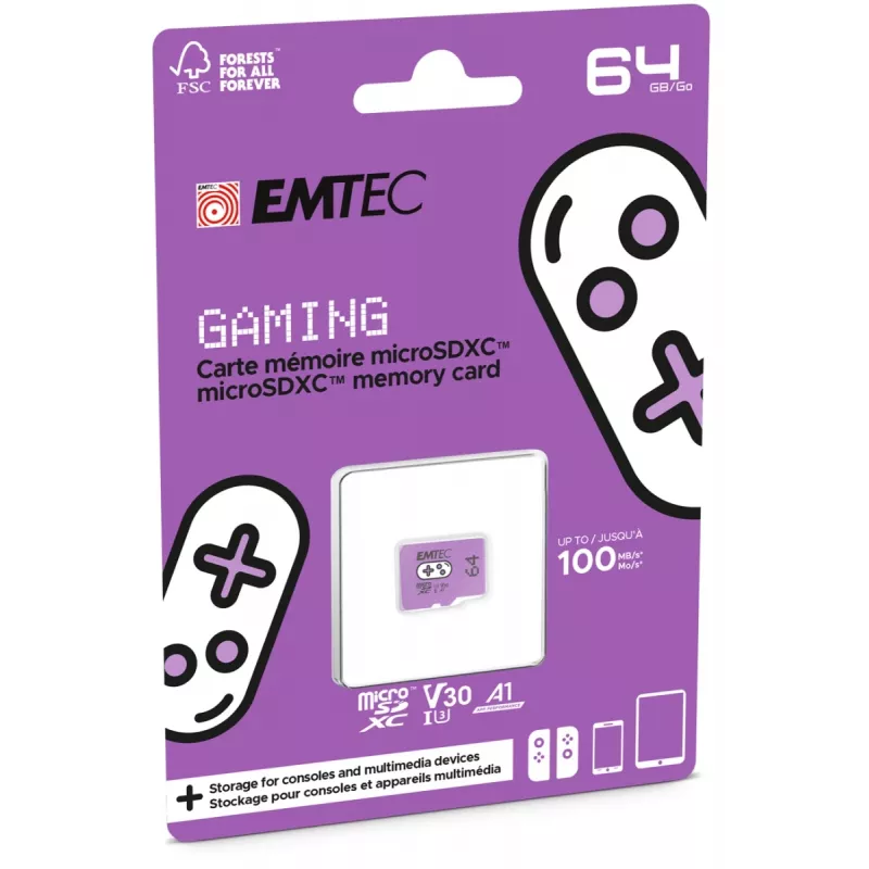 Geheugenkaart Emtec 64 GB MicroSDXC UHS-I ECMSDM64GXCU3G