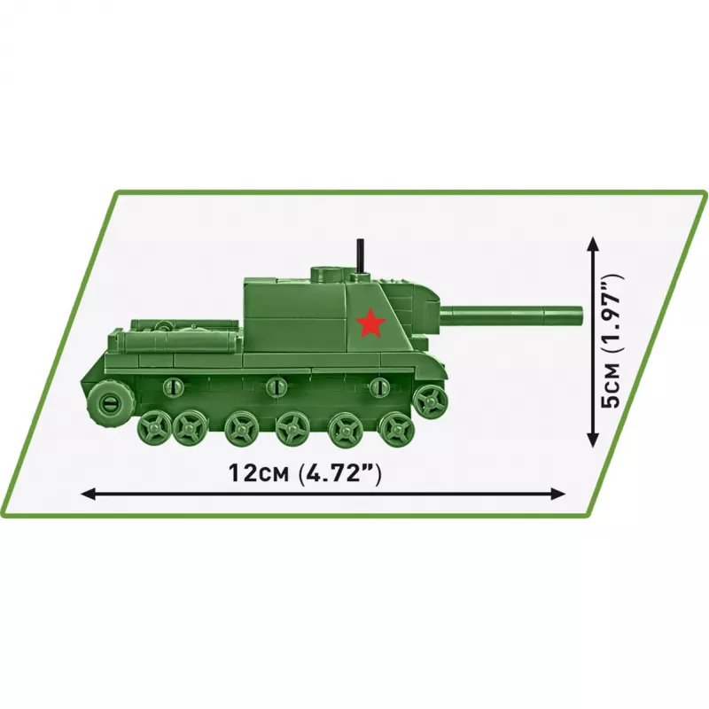 Bouwset Cobi ISU 152 – thema Tweede Wereldoorlog, 135 onderdelen, groen