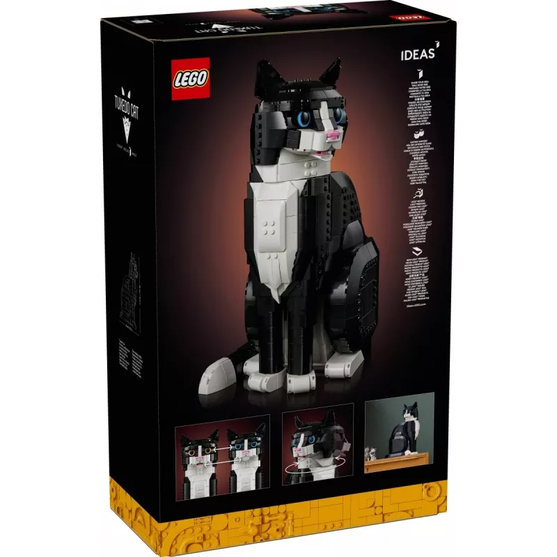 LEGO-set Ideas 21349 Tuxedo Cat bouwset — verzamelbaar steenmodel, showstuk