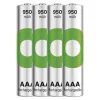 Batterijen R03/AAA NI-MH 950mAh blister 4 stuks