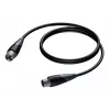 XLR-stekker naar XLR-bus kabel Procab 10 m — symmetrische audioverbinding, Procab 1KPCL114