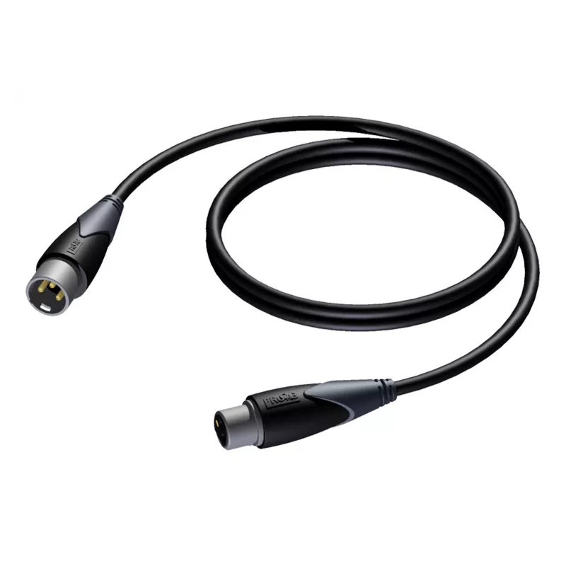 XLR-stekker naar XLR-bus kabel Procab 10 m — symmetrische audioverbinding, Procab 1KPCL114