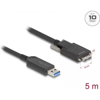 Actieve optische kabel DeLOCK 83211 USB Type-A stekker op Micro-B stekker 5 m 10 Gbit/s