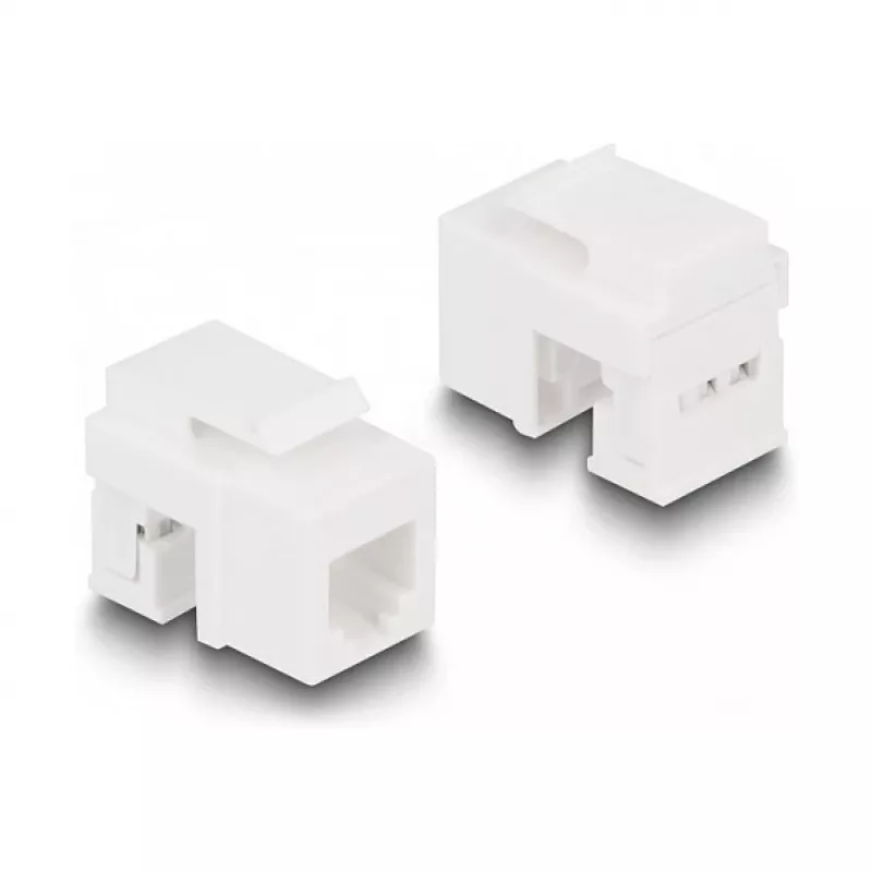 DeLOCK Keystone LSA set RJ45 RJ11 Cat.6 zwart cliphouder