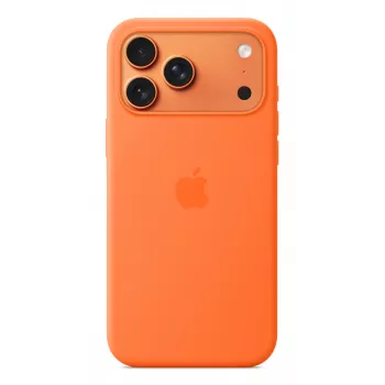 Apple iPhone 17 Pro Max siliconen case met MagSafe oranje