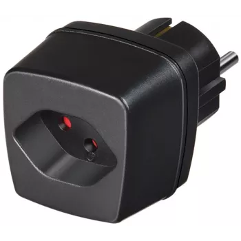 brennenstuhl reisadapter - stopcontactadapter - zwart (1508480)