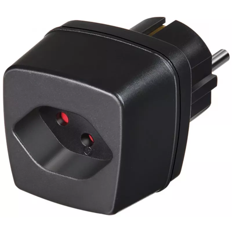 brennenstuhl reisadapter - stopcontactadapter - zwart (1508480)