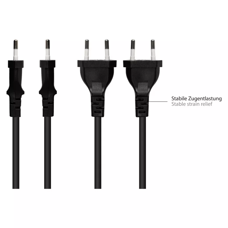 Good Connections Euro-verlengkabel zwart 0,5m