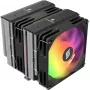 CPU-koeler Silentware Titan RGB dual-tower met 6 heatpipes en 2×120mm PWM A-RGB-ventilatoren