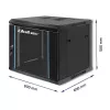 Netwerkkast QOLTEC 9U model 54466 – open frame 9U server-/rackmontagekast