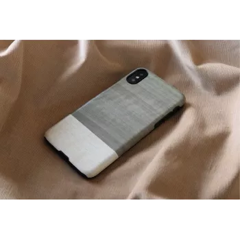 Smartphonehoesje man and wood voor iPhone X/XS – zwart, beschermende hardcase achterkant