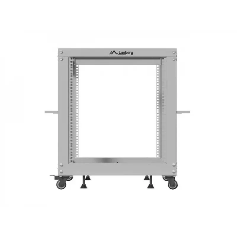 19 inch open rack LANBERG 12U, verstelbare diepte 600–1100 mm, grijs