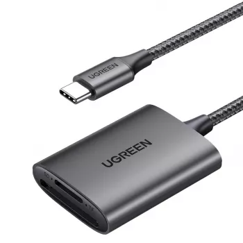 Kaartlezer UGREEN CM401 USB-C 5 Gb/s, aluminium behuizing, MMCmicro, USB 3.2 Gen 1 Type-C