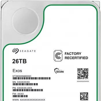 3,5 inch SEAGATE Exos 26 TB SATA enterprise-harde schijf refurbished