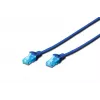 Netwerk-patchkabel DIGITUS Digitus CAT 5e U/UTP-patchkabel, 5 m, U/UTP, RJ-45 – blauw