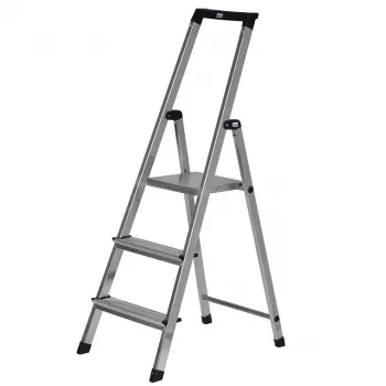 Krause Solidy opvouwbare ladder zilver
