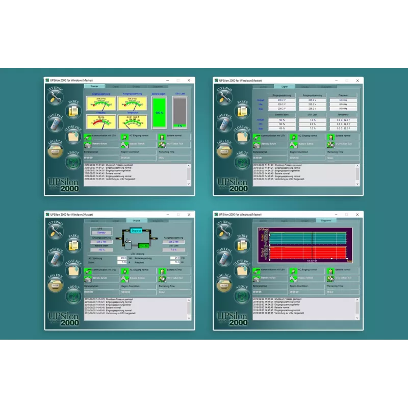 DIGITUS line-interactieve UPS, 800VA/480W 12V/9Ah x1 accu, 2x CEE 7/7 stopcontact, RJ-11, LCD (DN-170064-LCD)