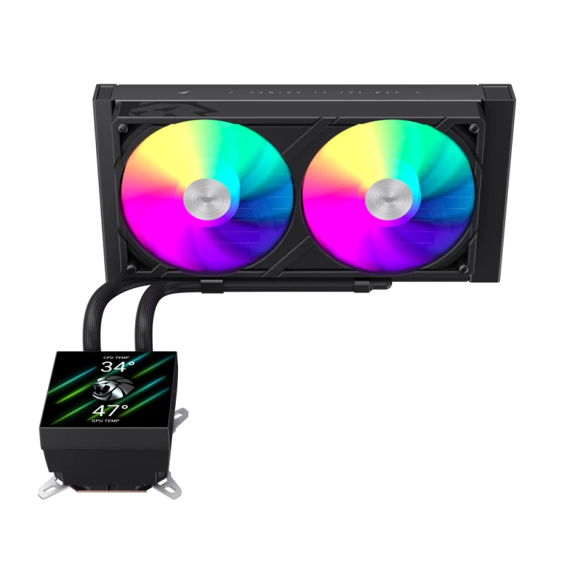 Gamemax CPU-vloeistofkoeler | GLACIER 240 LCD BK | Intel, AMD