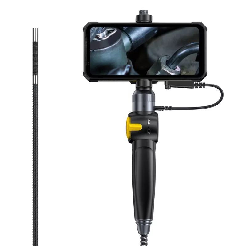 Ulefone uSmart E03 UF-EC03 endoscoopcamera, 1280x720 HD, in twee richtingen 180° bestuurbare sonde, 6 leds, IP67, 1 m halfstijve kabel