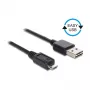 DELOCK kabel EASY-USB 2.0 Type-A stekker > USB 2.0 Type Micro-B stekker 50 cm zwart