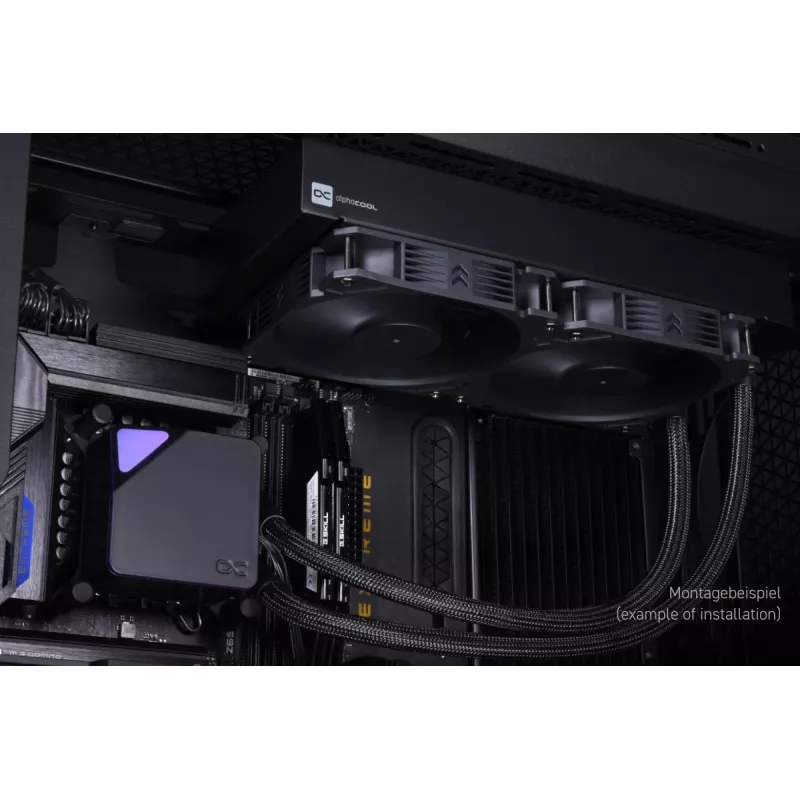 All-in-one-vloeistofkoeler Alphacool Core Ocean T38 AIO 280 mm 14 cm zwart