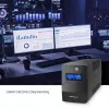 Qoltec Monolith UPS dubbelconversie online 0,65 kVA 360 W 2 stopcontacten