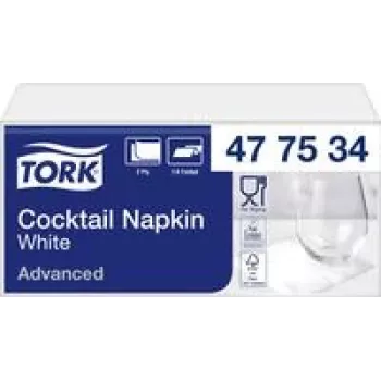 Papieren servet Tork 477534 — 2400 vellen, eenlaags gevouwen servetten