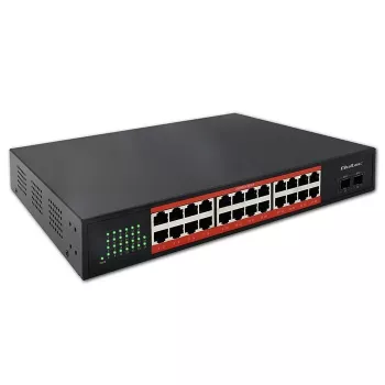 Netwerkswitch QOLTEC Gigabit Ethernet PoE 24xRJ45 2xSFP