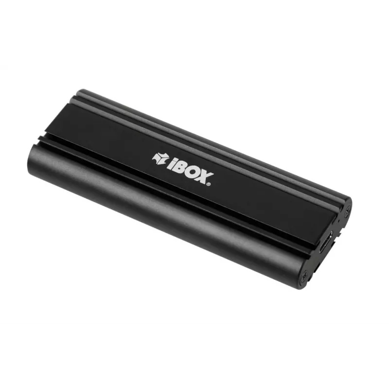 SSD-behuizing IBOX HD-07 voor 1x M.2-schijf, USB 3.2 Gen 2 (10 Gbit/s), USB-C, zwart