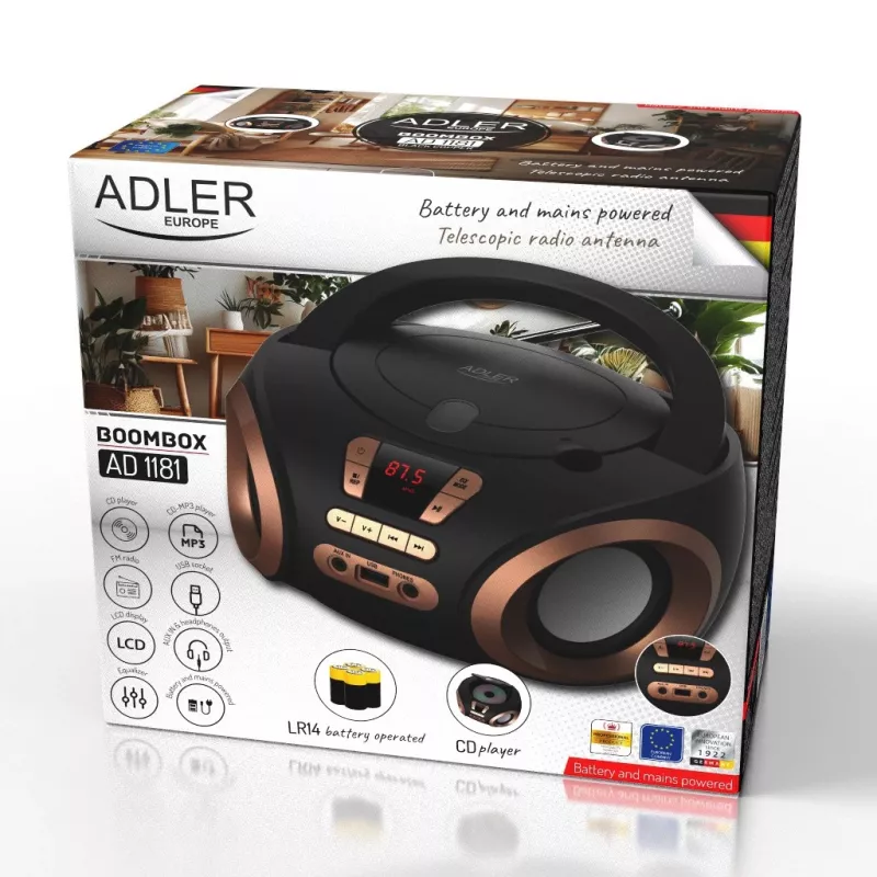 ADLER AD 1181bc - CD/MP3-speler (Boombox)